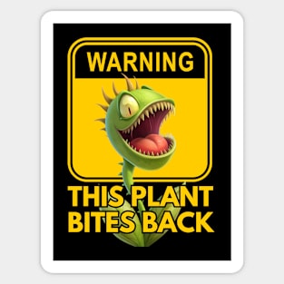 Venus Flytrap - Warning This Plant Bites Back Sticker